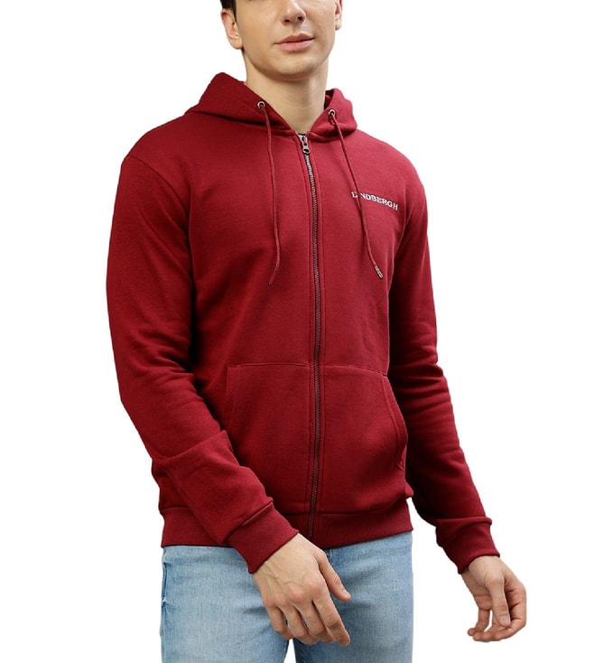 Men @ CLiQ Buy Deep Luxury Tommy Online Tata Jeans Hoodie Fit Logo Regular for Crimson