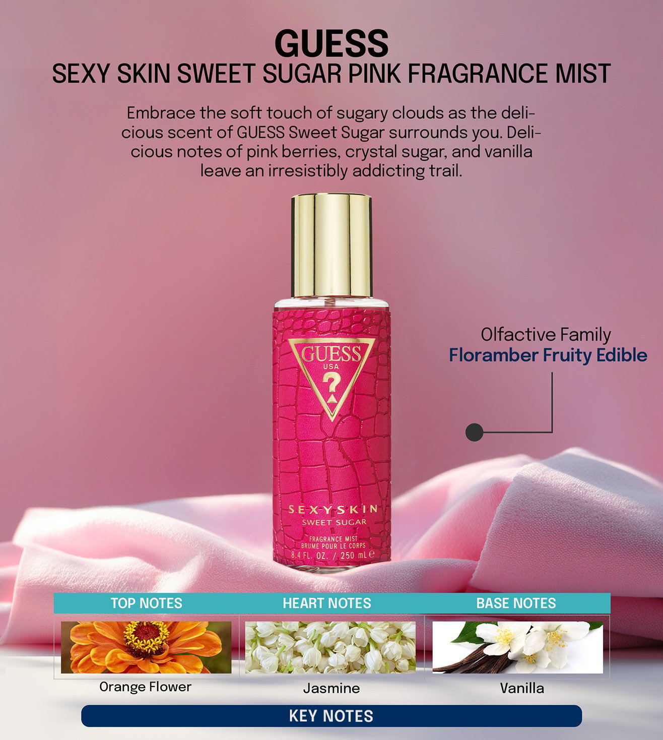 Guess Sexy Skin Sweet Sugar , 8.4 oz Fragrance Mist