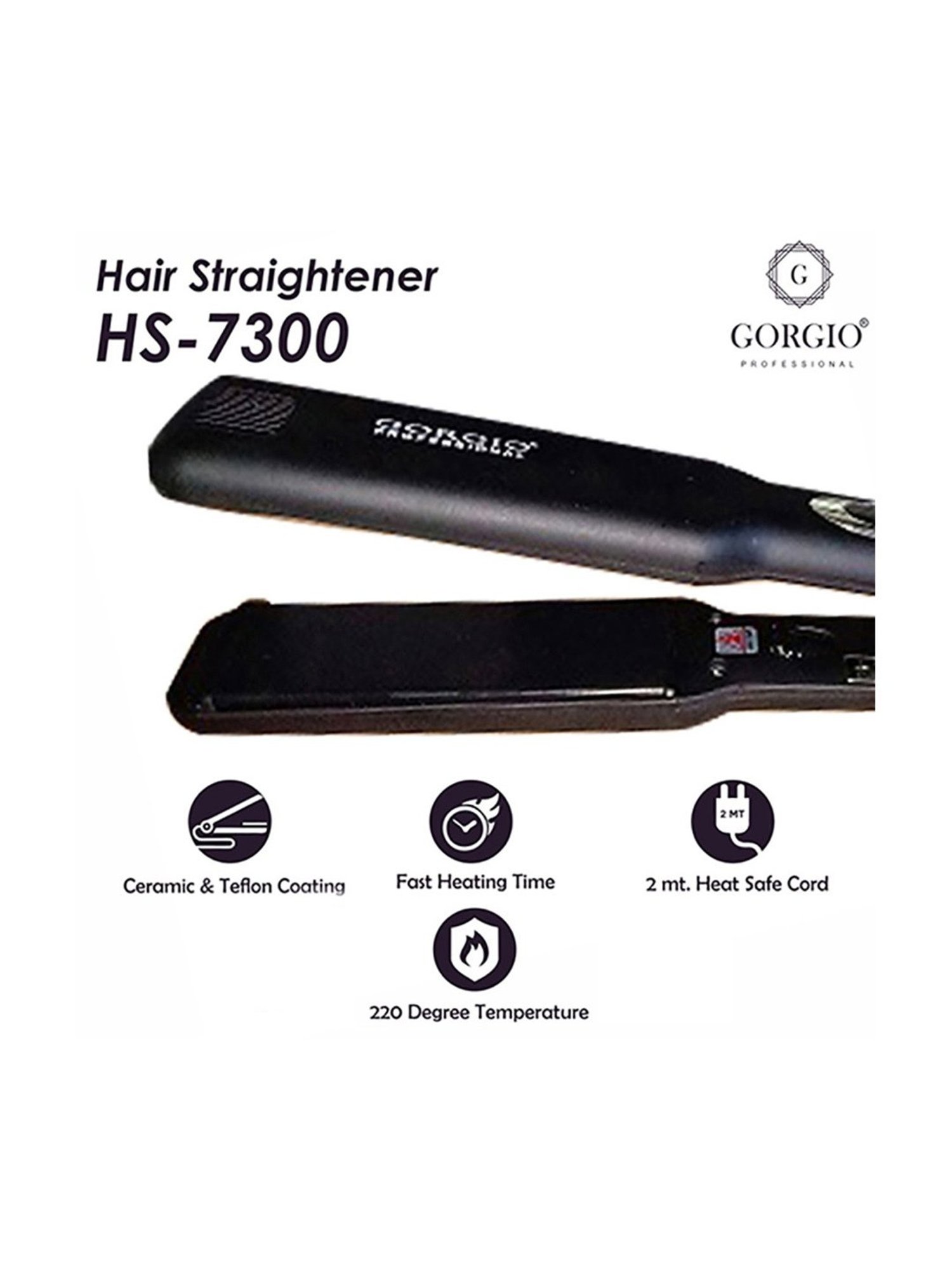 Teflon coated shop steam hair straightener