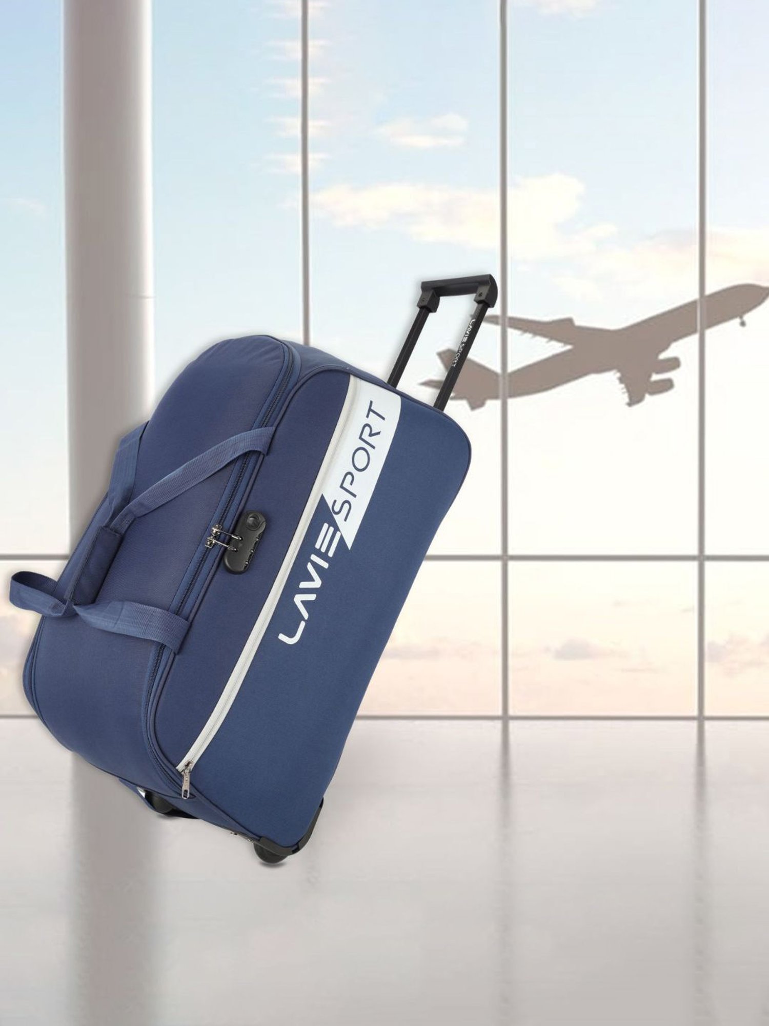 Buy LAVIE SPORT Navy Large Duffle Bag Online At Best Price @ Tata CLiQ