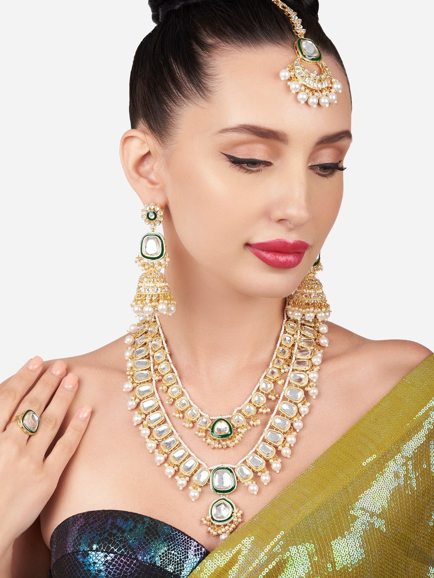 Vivana Alloy Chandbali Earring in Rani Pink #Chandbali, #Affiliate, #Alloy,  #Vivana, #Pink #AFF | Bridal necklace designs, Buy earrings online, Kundan  earrings