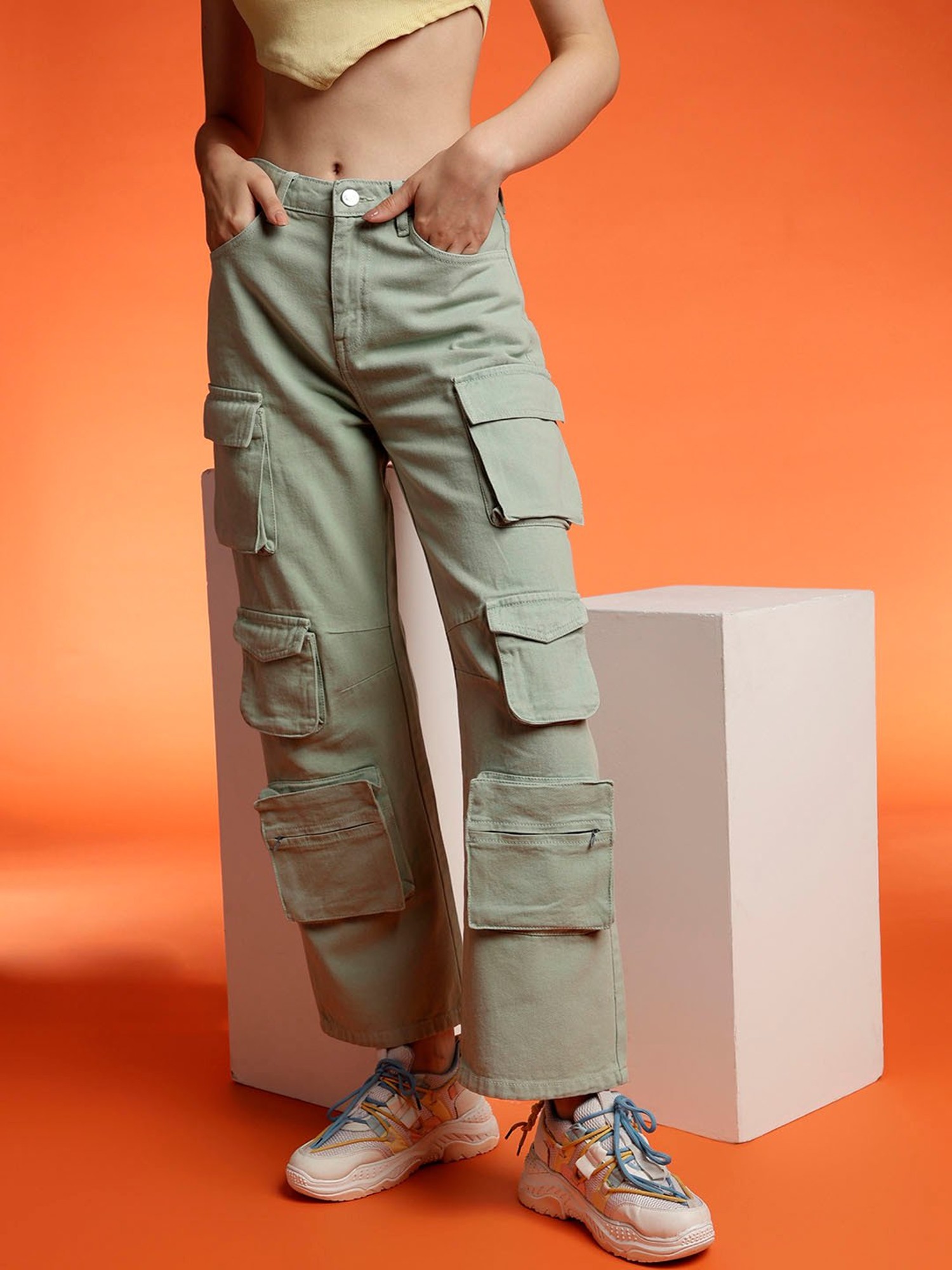 GREEN CARGO PANT (TAPERED FIT) – ROOKIES