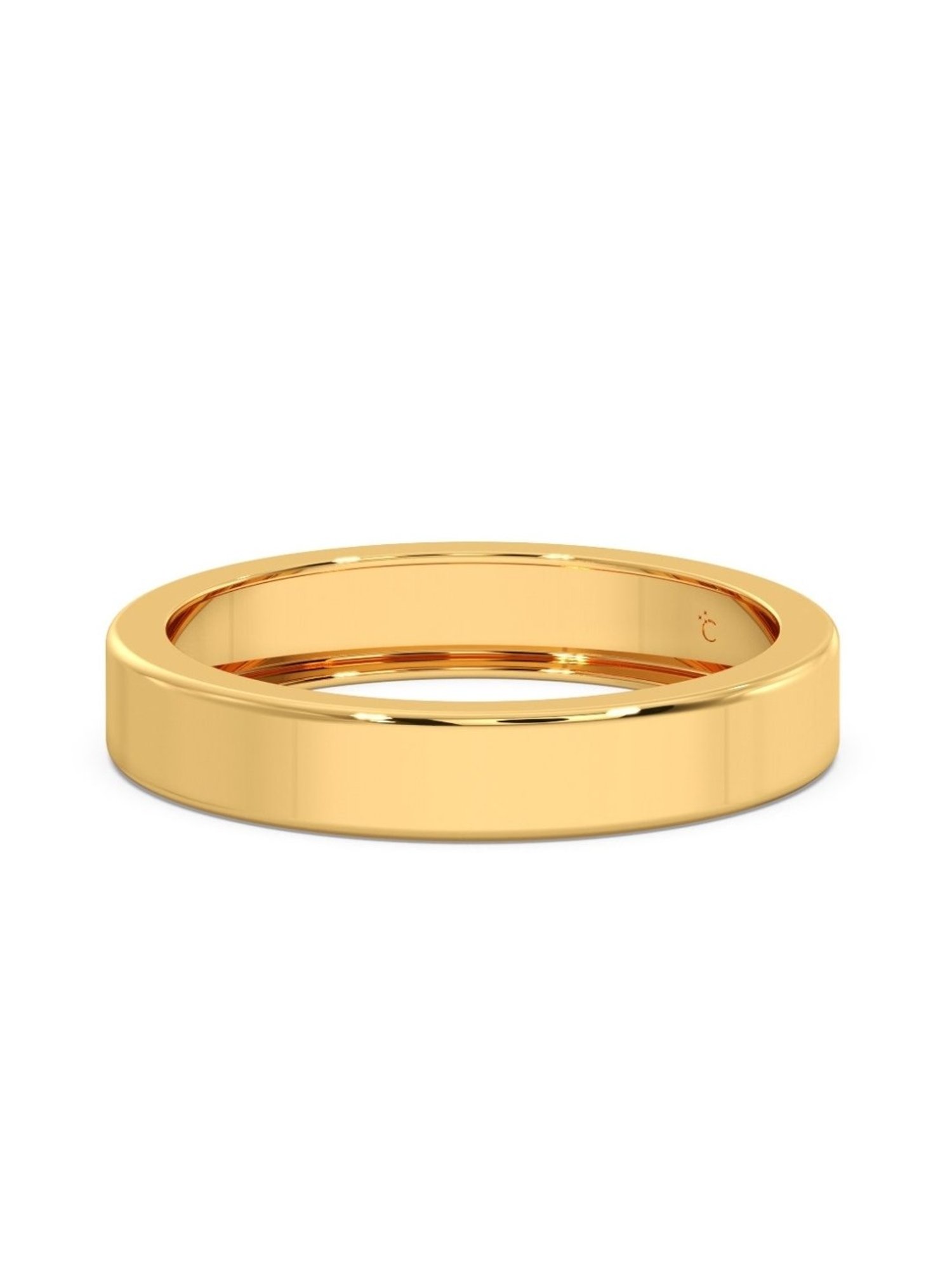 Classic Flat Plain | Yellow Gold Wedding Rings
