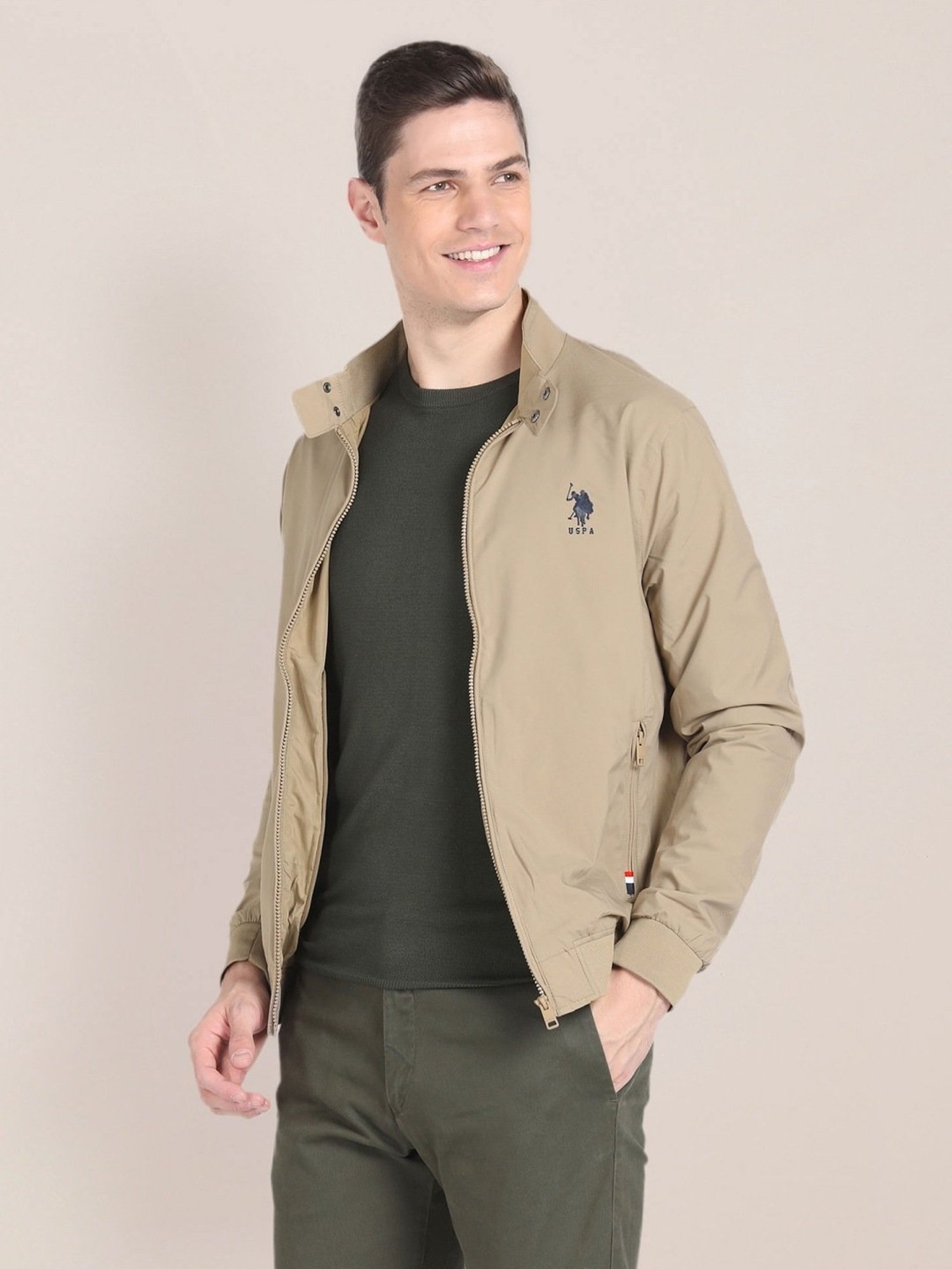 Polo jacket sales khaki