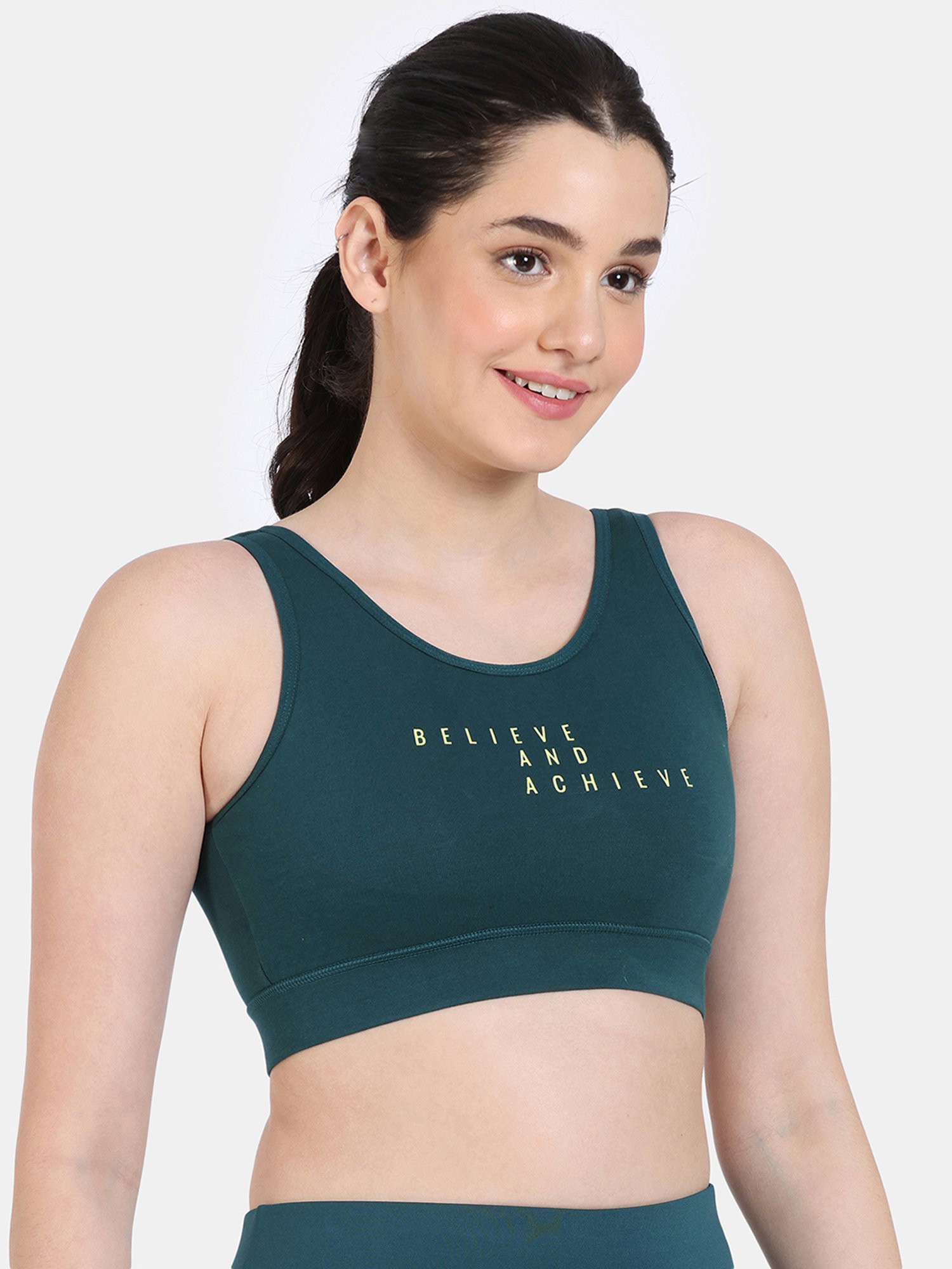 Buy Zelocity Quick Dry Slip On Sports Bra With Removable Padding