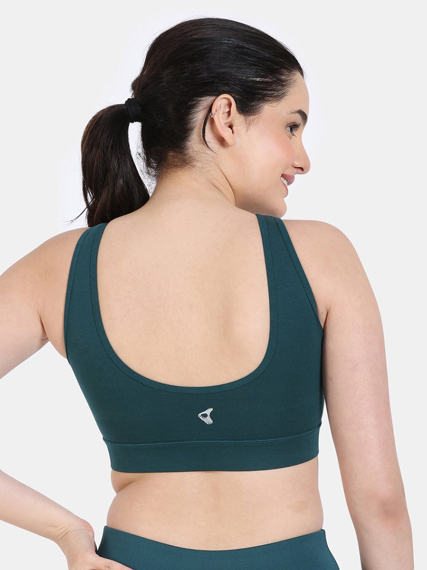 Zelocity Padded Sports Bra With Removable Padding - Teal Blue