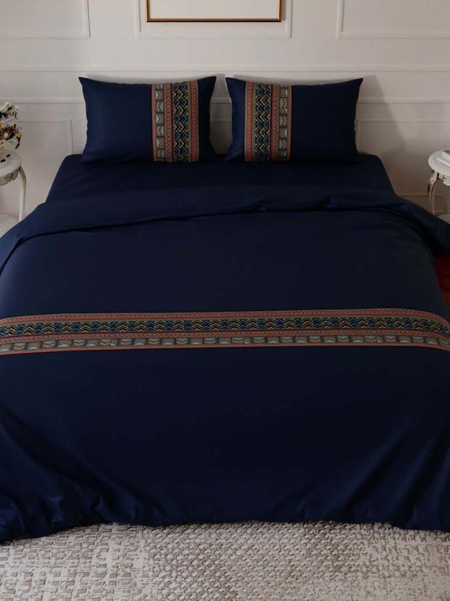 Buy Stoa Paris Navy Polyester Regal Renaissance Double Comforter at Best  Price @ Tata CLiQ