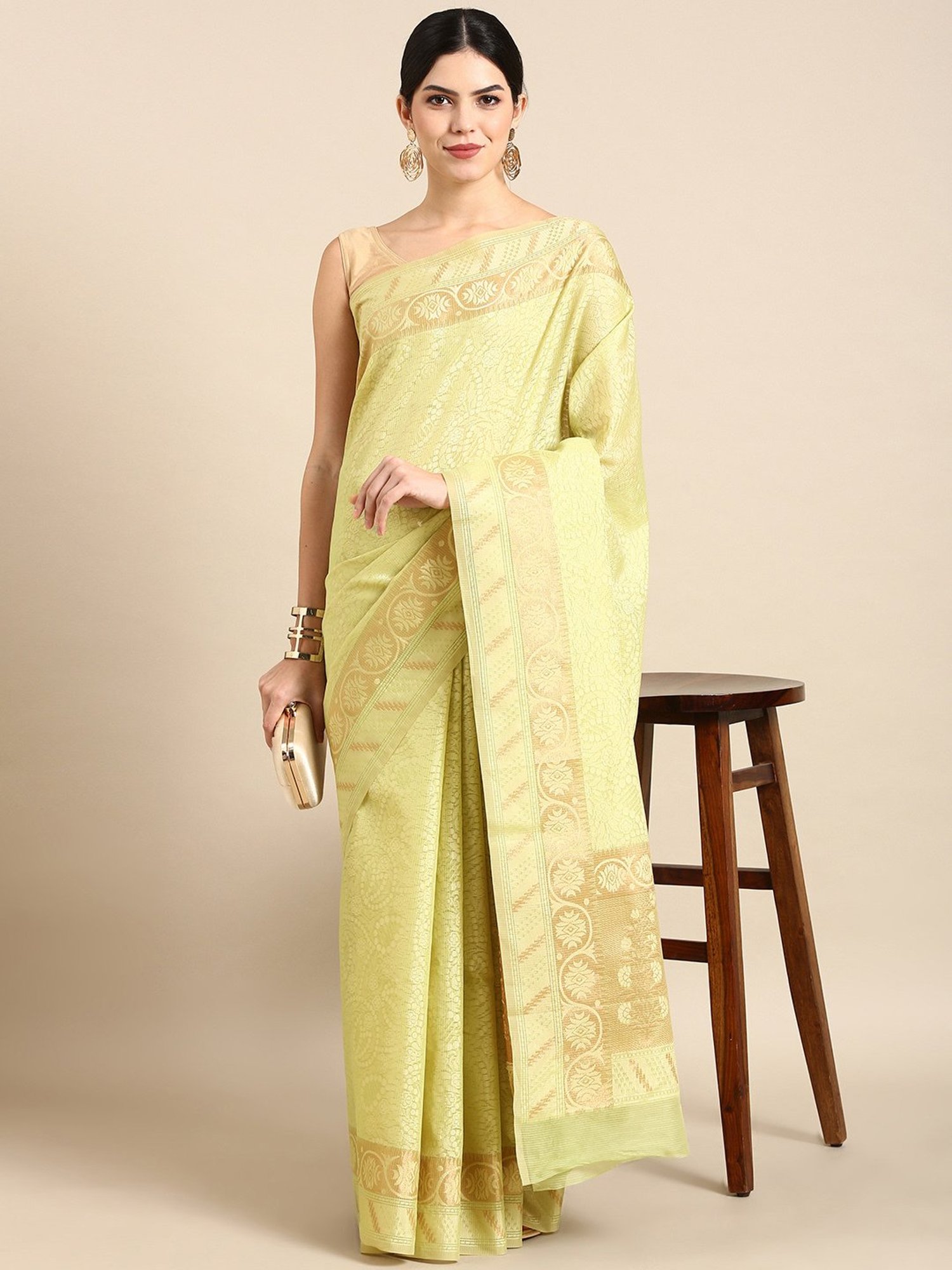 Buy Yellow Sarees for Women by Kalyan Silks Online