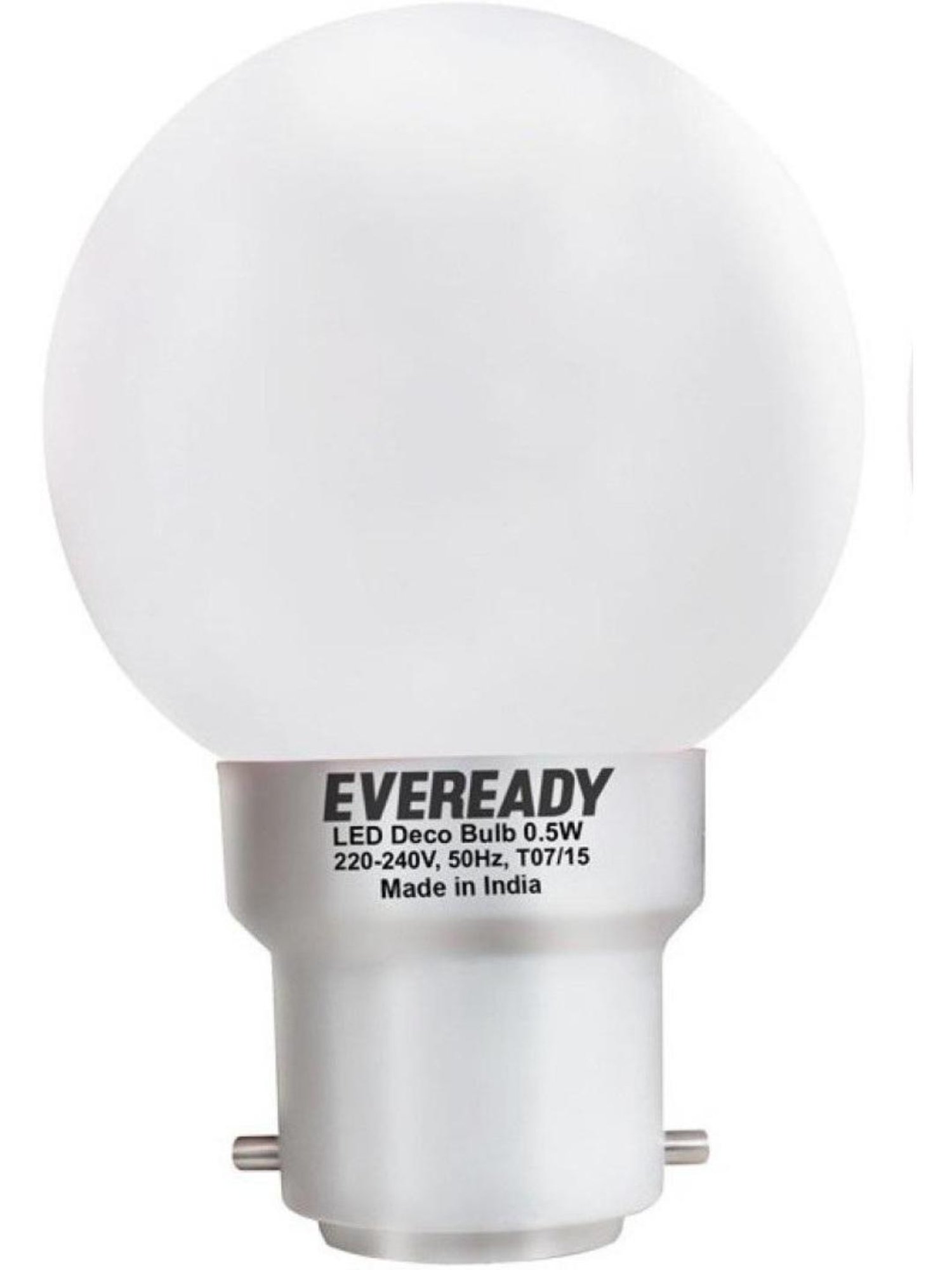 Eveready 0.5 W Standard B22 LED Bulb Pack of 6 White