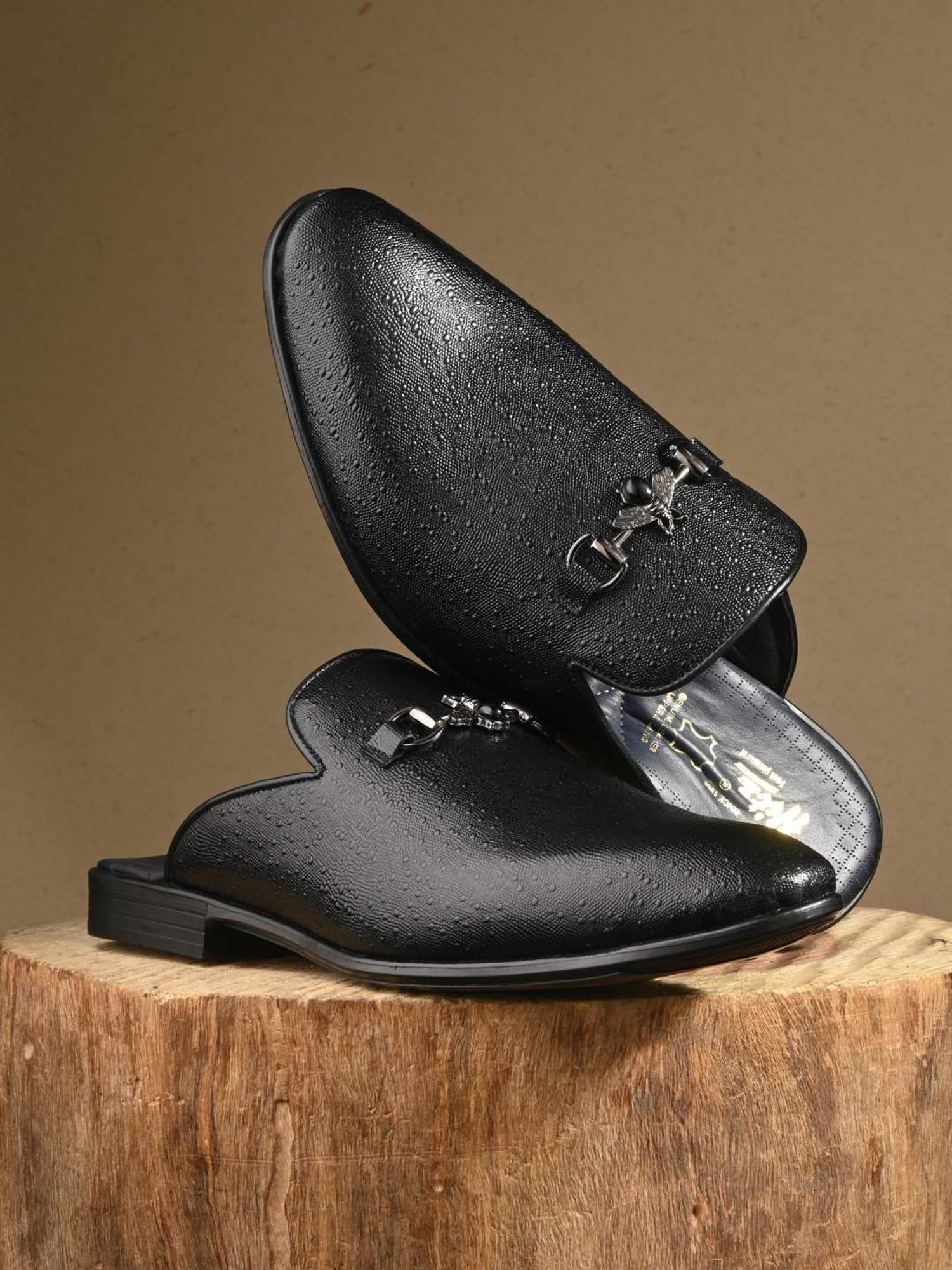 Buy Hitz Luxure Men's Black Mule Shoes for Men at Best Price