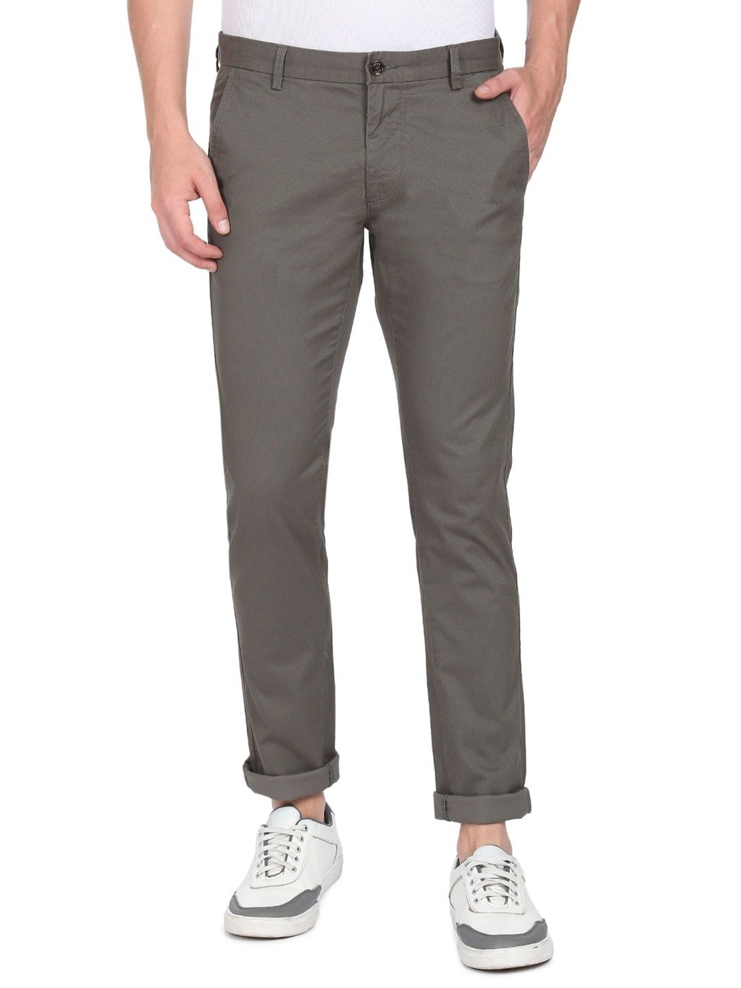 Buy Arrow Sports Cotton Stretch Slim Trousers - NNNOW.com