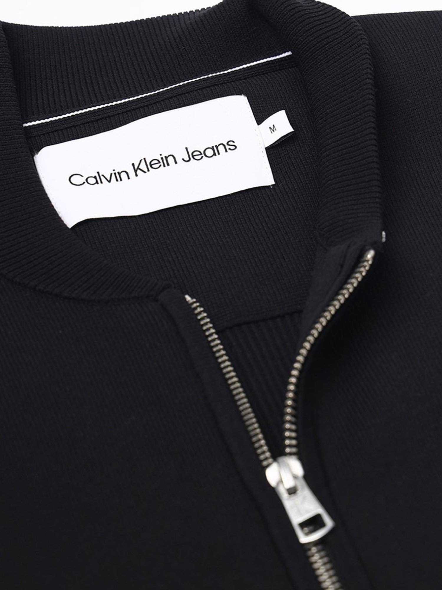 Calvin Klein: Black Spread Collar Bomber Jacket | SSENSE