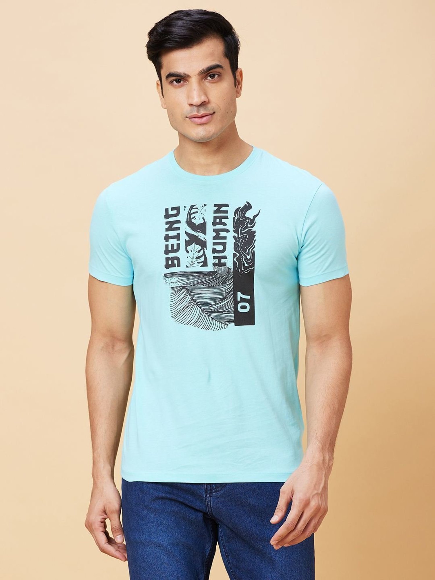 Buy BEING HUMAN Printed Cotton Slim Fit Men's Casual Shirt | Shoppers Stop