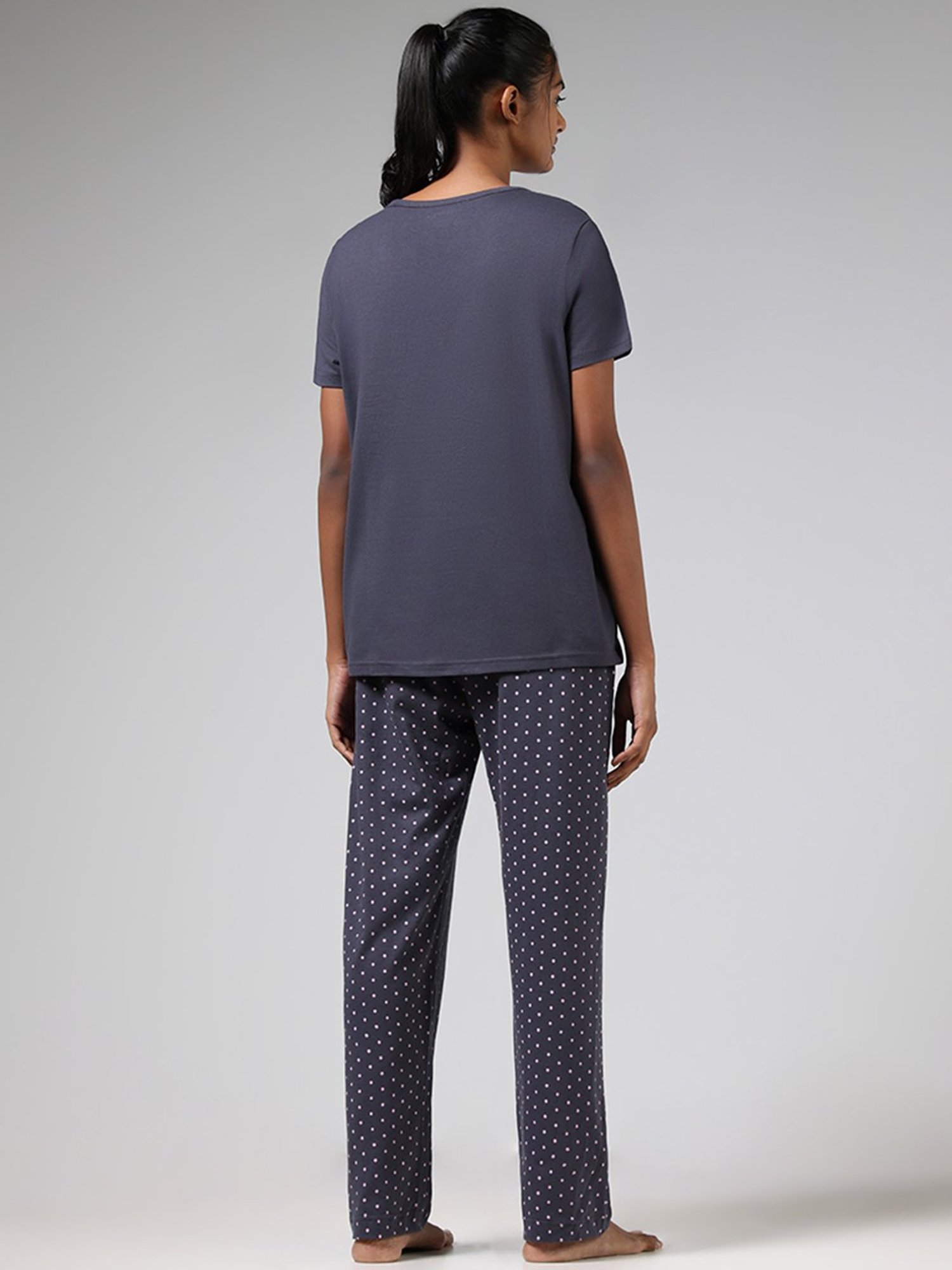 Buy Wunderlove by Westside Blue T-Shirt & Pyjamas Set for Online @ Tata CLiQ