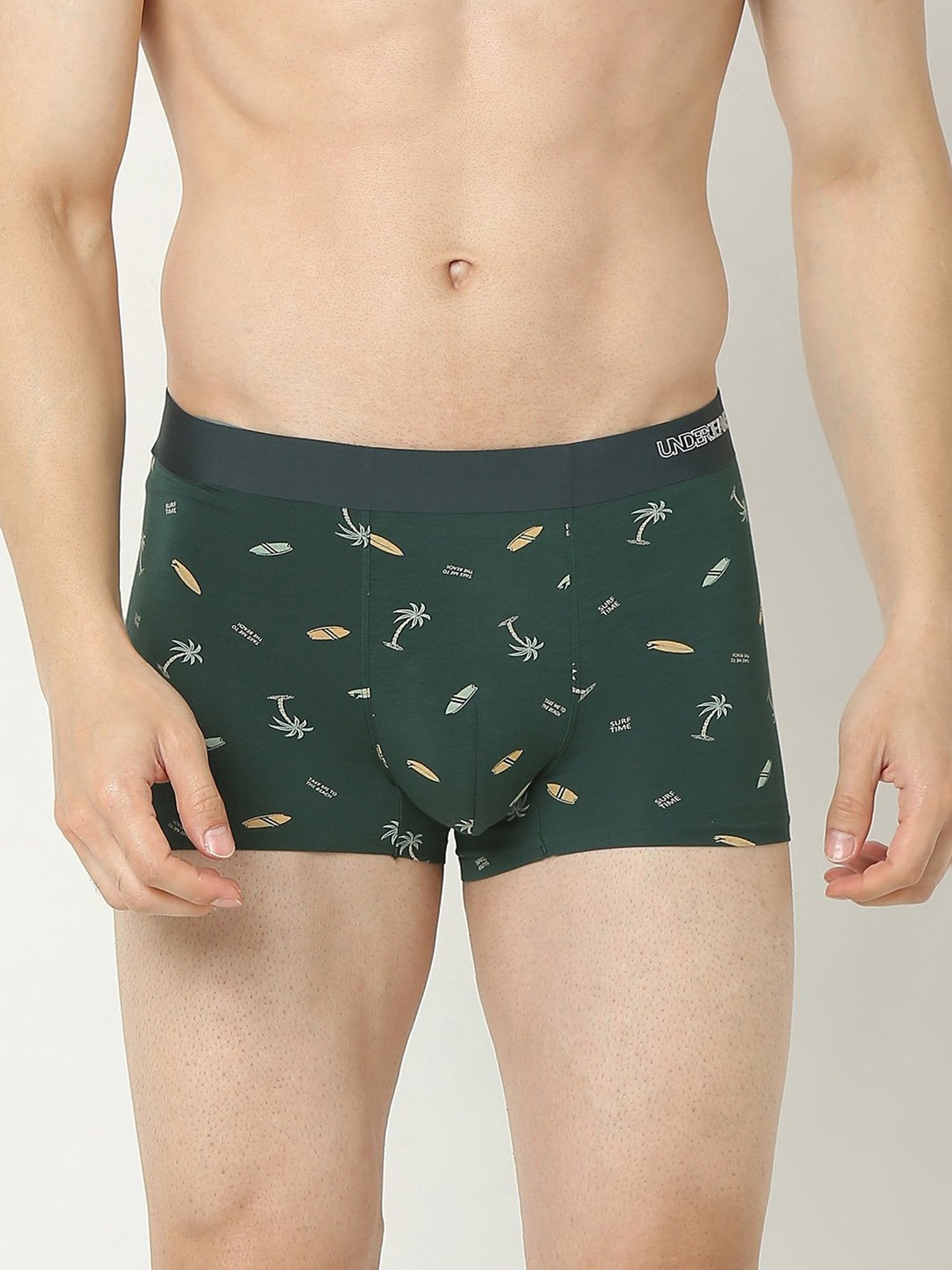 Green, Men's Trunk Underwear