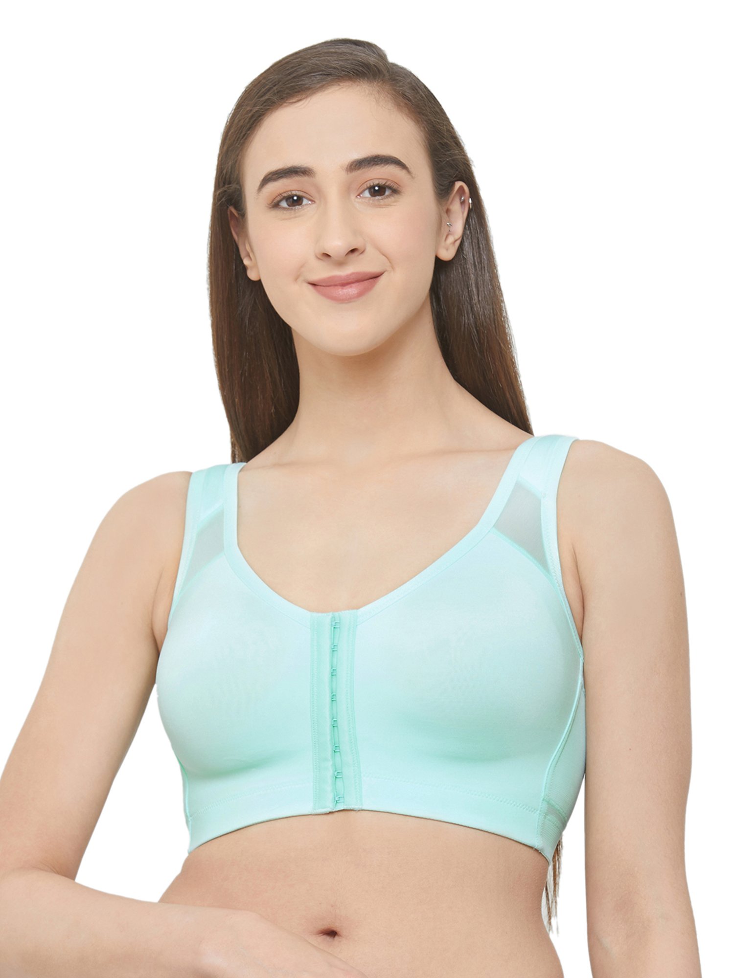 Buy Soie Aqua & Beige Non-Wired Full Coverage Bra - Pack of 2 for