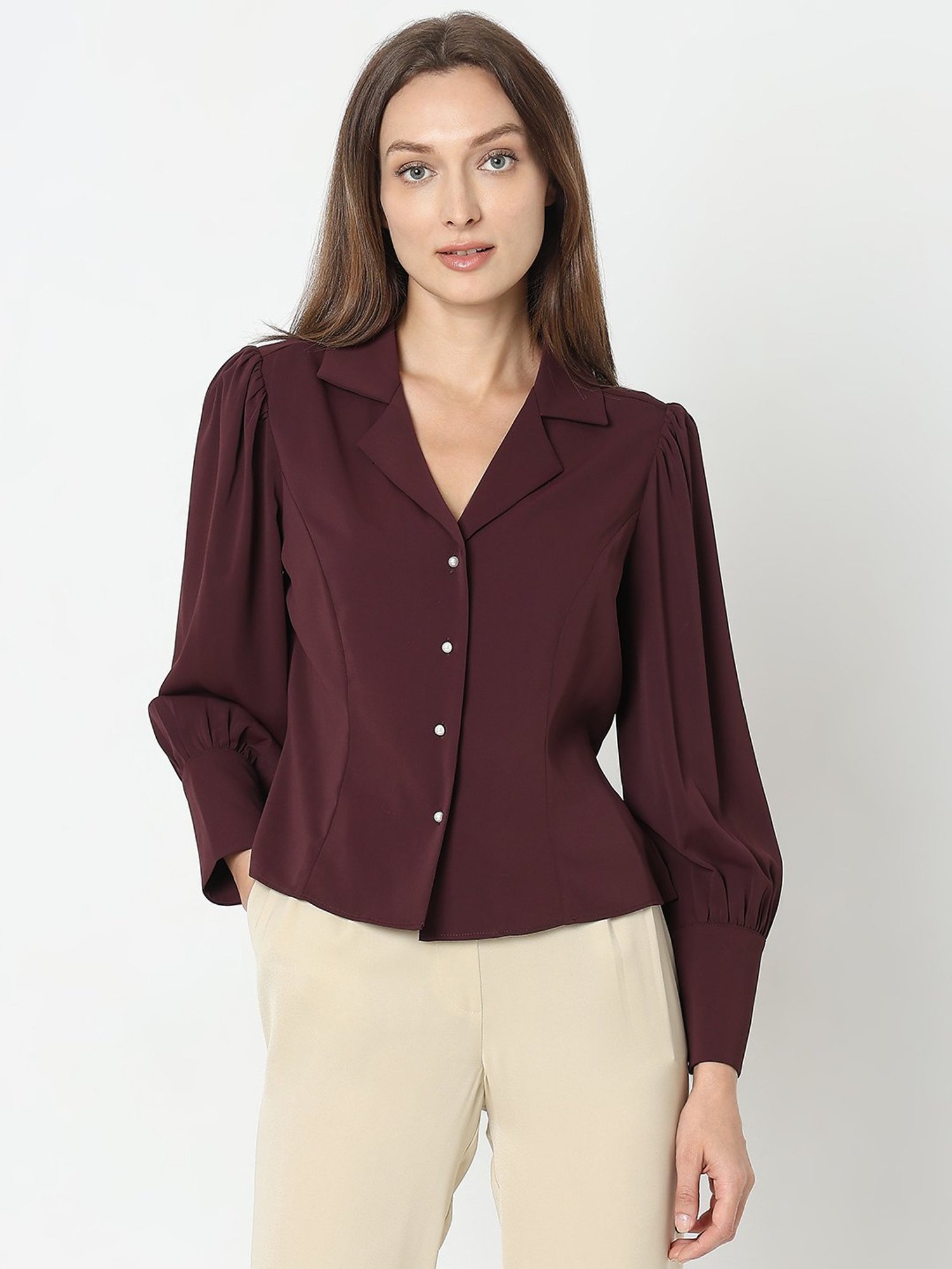 ヴェロモーダ Vero Moda 【 Mayla Long Sleeve Blouse Women 】 レディース ヴェロモーダ Vero Moda 【 Mayla Long Sleeve Blouse Women