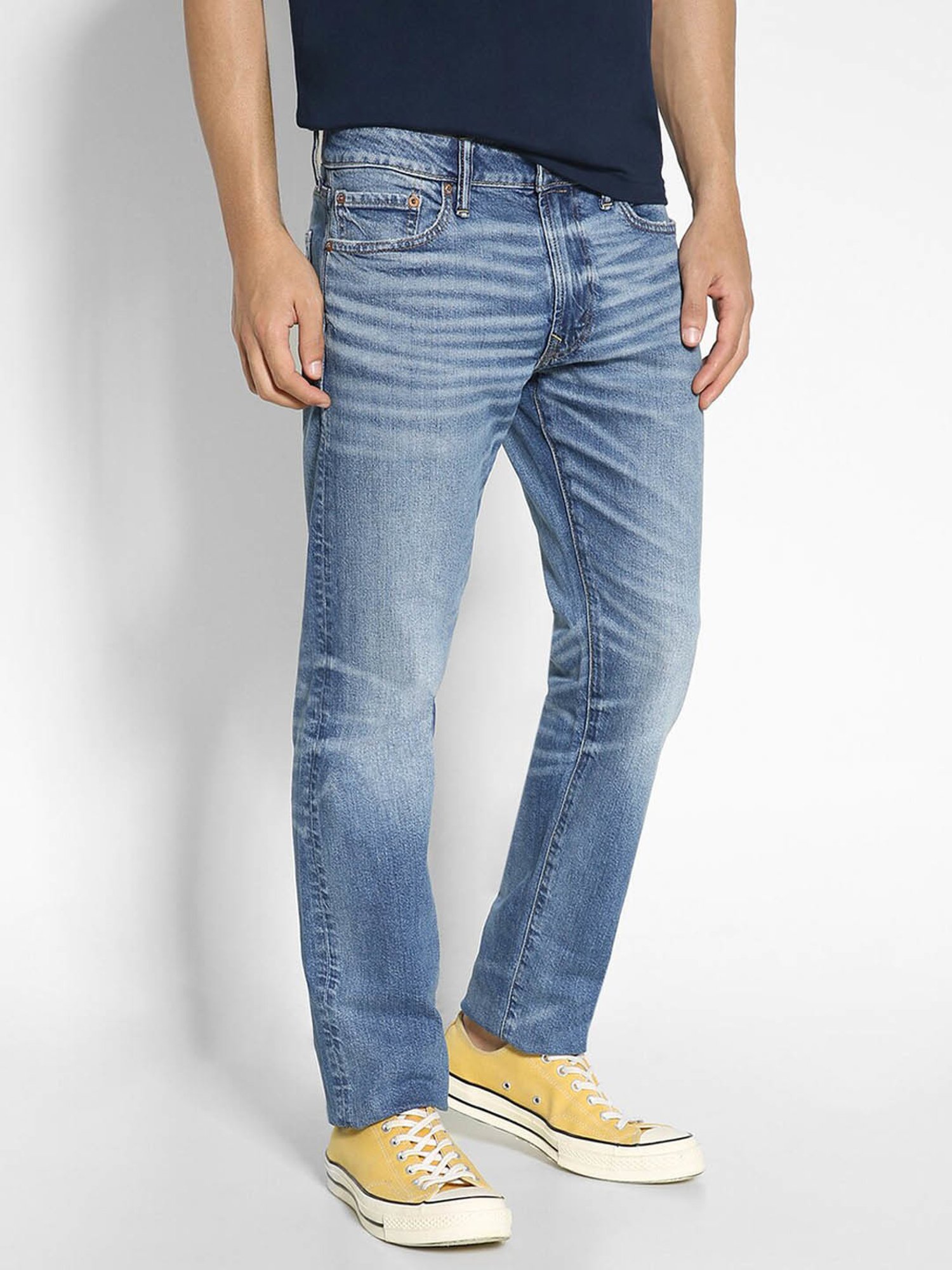 Buy American Eagle Outfitters Blue Straight Fit Jeans for Mens