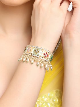 Pearlz Gallery Tri Color Stretchable Pearl Bracelet - Pearlz Gallery