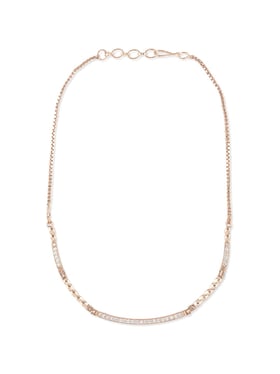 Buy Zaveri Pearls Rose Gold Cubic Zirconia Sleek Necklace