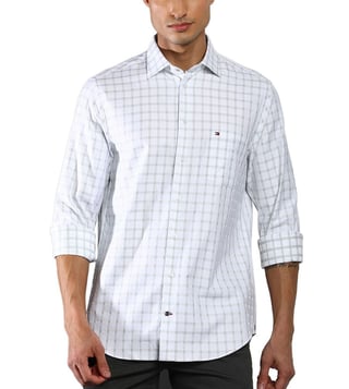 Vivek Karunakaran - White Poplin Standing Collar Shirt For Men
