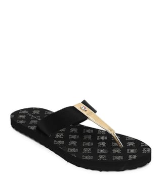 Tommy hilfiger women's black best sale flip flops