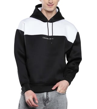 Calvin klein black and white hoodie sale