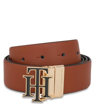 Buy Tommy Hilfiger Tan & Navy Melrose Leather Reversible Belt for