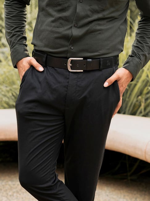 Kara Black Waist Belt for Men