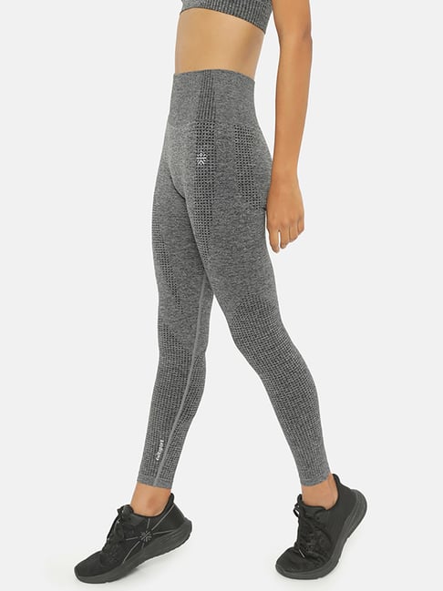 Nike Grey Sportswear Essential Swoosh Leggings In Dark Grey Heather/white |  ModeSens