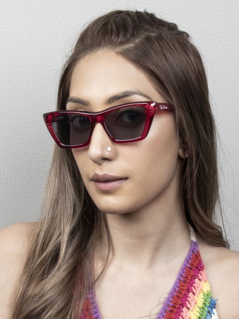 Ted Smith Grey Cat Eye Sunglasses for Women