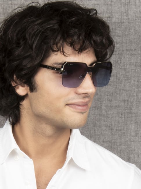 Ted Smith Grey Square UV Protection Unisex Sunglasses-picture-27