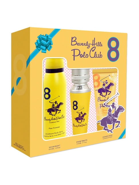 Beverly Hills Polo Club Gift Set for Women with EDP, Deodorant  Shower Cream