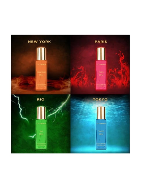 La French City Of Dreams Rio Tokyo New York Paris Luxury Perfume Gift Set  for Men
