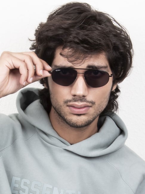 Buy Ted Smith Black Aviator UV Protection Unisex Sunglasses at