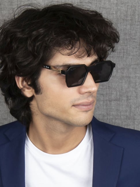 Ted Smith Grey Square UV Protection Unisex Sunglasses-picture-31