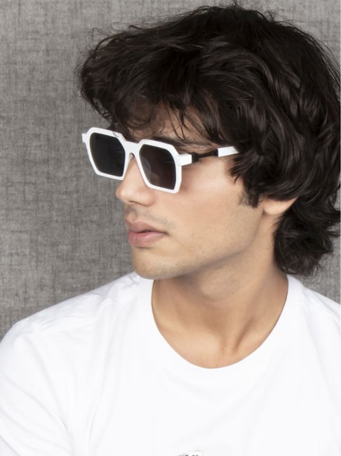 Ted Smith Grey Square UV Protection Unisex Sunglasses-picture-28