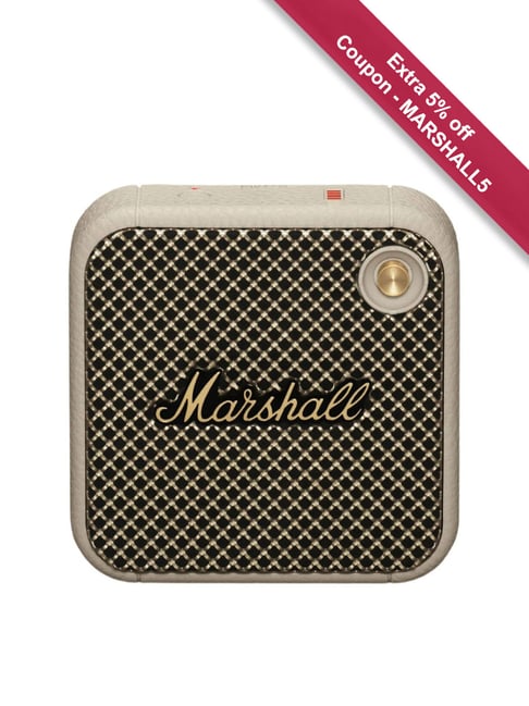 Marshall Willen Portable Bluetooth Speaker with IP67 Dust & Water-Resistance (Cream)