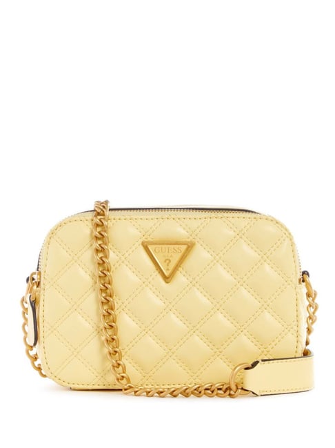 Guess yellow handbag on sale