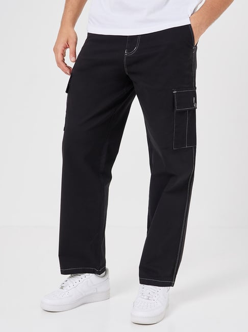 Regular Fit Cargo trousers - Black - Men