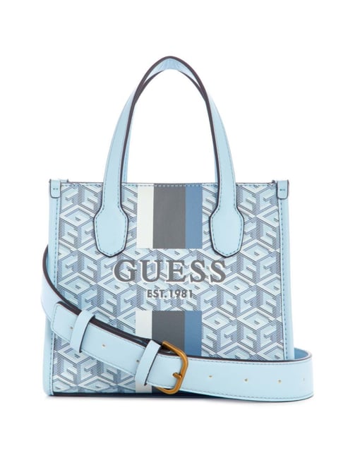Buy Guess Ice Blue SILVANA Small Tote for Women Online Tata CLiQ