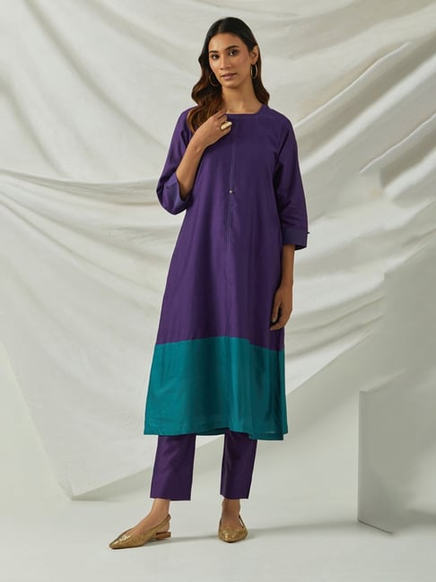 Smriti Gupta Anokhi Purple Kurta Set