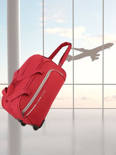 Lavie Sport Galactic M Cabin Size 53 cms Wheel Duffle Bag  | 2 Wheel  Bag Duffle (Red)-picture-15