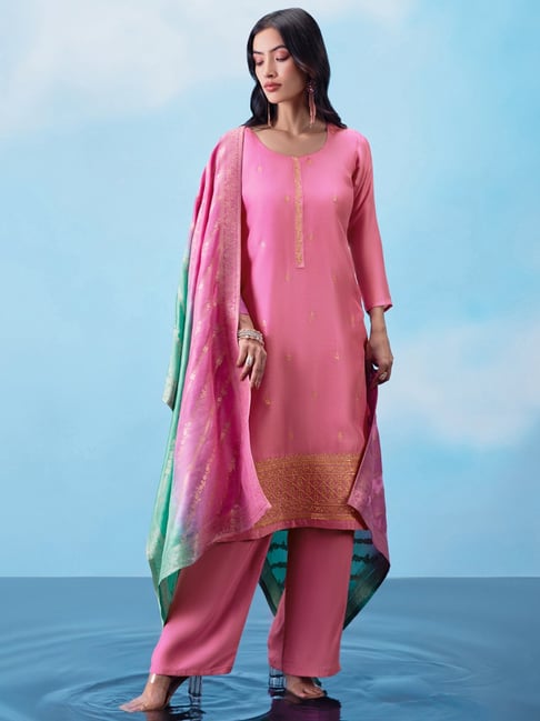 Buy Magenta Dress Material for Women by SOCH Online | Ajio.com