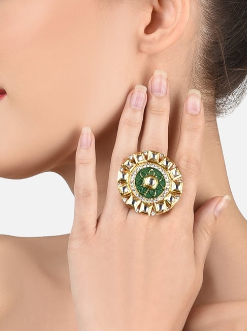 HAPPY HOUR GREEN COCKTAIL RING – NADRI