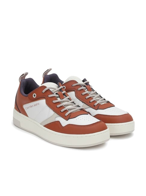 Orange calvin cheap klein sneakers