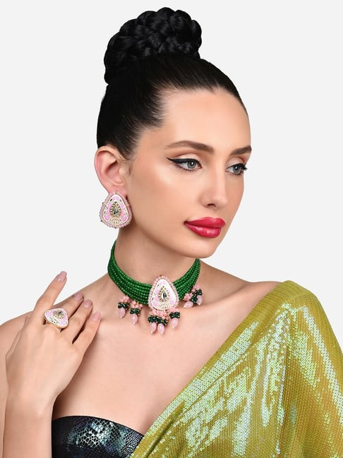 Meenakari choker clearance necklace