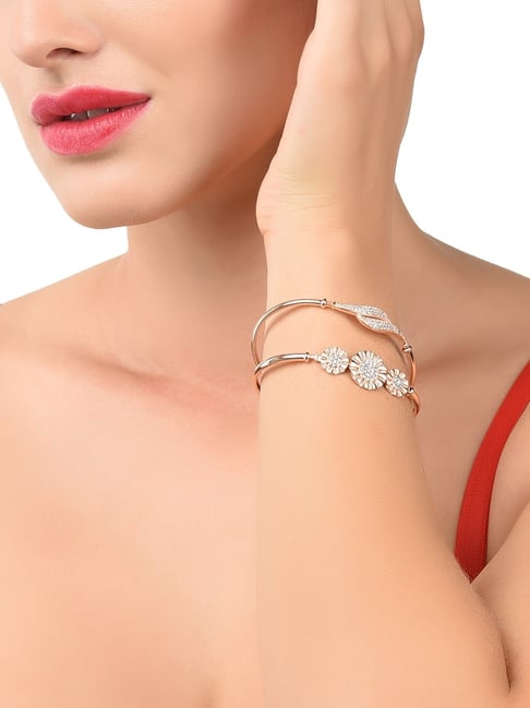 Buy Zaveri Pearls Rose Gold Bracelet-ZPFK11112 Online At Best