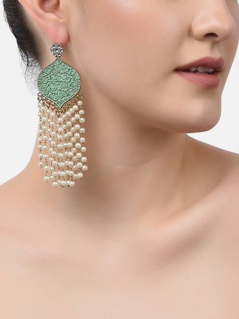 Zaveri Pearls Gold Tone Kundan & Pearls Wedding Collection Dangle Earring  For Women-ZPFK10158 : Amazon.in: Fashion