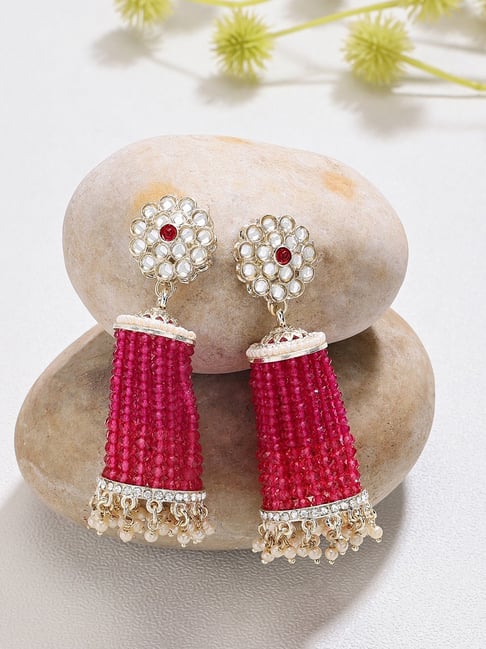 Buy Zaveri Pearls Green Multistrand Ethnic Choker Necklace Earrings & Ring  Set-(ZPFK11588) online